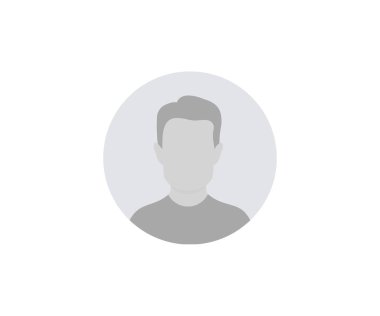 Öntanımlı Adam Avatar Profili. Kullanıcı profili simgesi. Profil fotoğrafı, insan, erkek portresi. Kullanıcı üyesi, Halkın simgesi düz stil. Avatar fotoğraf siluet vektör tasarımı ve illüstrasyonu ile çember düğmesi.
