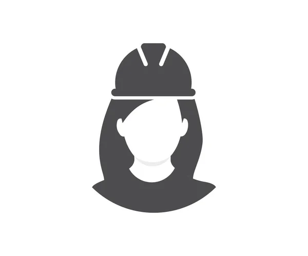 Ikon Jasa Konstruksi Wanita Pekerja Avatar Konstruksi Pekerja Perempuan Orang - Stok Vektor