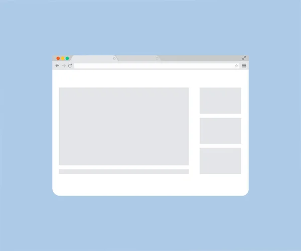 Webová Stránka Okna Prohlížeč Návrh Ilustrace Vektorové Stránky Webového Přehrávače — Stockový vektor