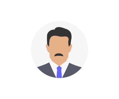 Business man working in company, avatar profile, businessman icon design. People, account symbol, leader. Business person silhouette vector design and illustration.