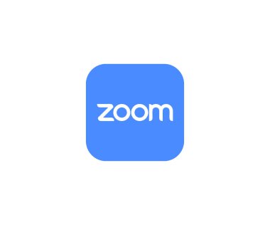 Zoom logosu. Uygulama simgesini yakınlaştır. Görüntülü konferans yazılım simgesini yakınlaştır. Ses konferansı, web siteleri, sohbet. Zoom Video İletişim. Büyütme vektör tasarımı ve illüstrasyon.