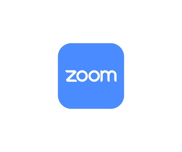 Logo Zoom Zoom Símbolo Aplicación Zoom Icono Software Videoconferencia Audioconferencia — Vector de stock