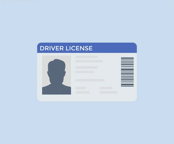 Driver License Male Photo Identification Card Logo Design Documents Driver — Stock Vector