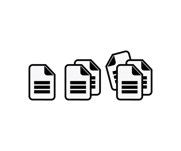 Paper Documents Icons Line Symbol File Icon Paper Document Page — Stock Vector
