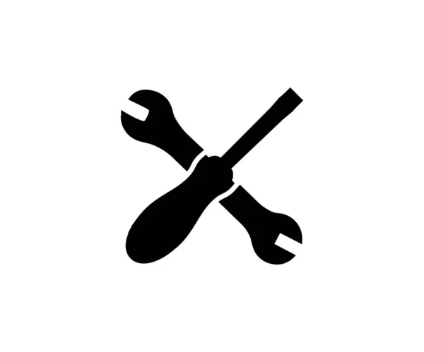 Verktyg Symbol Reparation Ikon Design Reparation Och Service Ikon Isolerad — Stock vektor