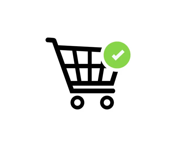 Şaretli Simge Tasarımlı Alışveriş Arabası Web Mağazası Alışveriş Arabası Ikonu — Stok Vektör