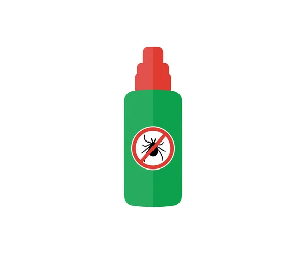 喷雾剂的标志设计 喷洒驱虫剂 防止蚊子叮咬 控制昆虫 防止流行病媒介的设计和说明 — 图库矢量图片