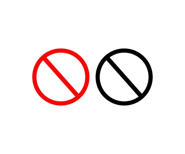 Kısıtlama Mza Simgeleri Çki Yasağı Sembolleri Logo Tasarımı Kesik Daire — Stok Vektör