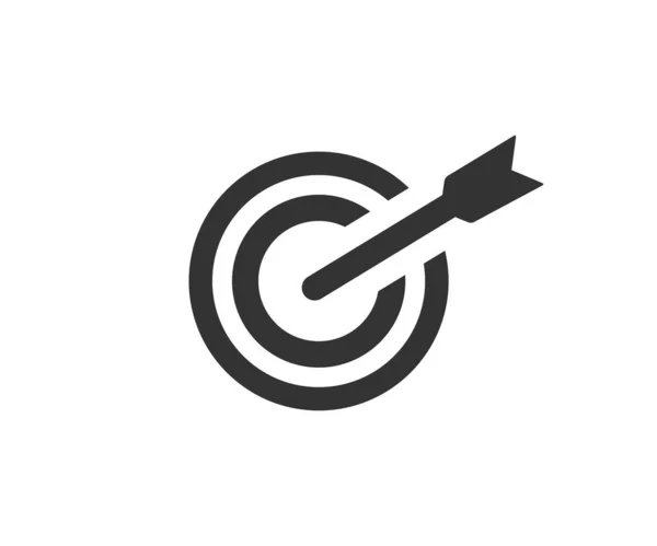 Mål Ikon Mål Symbol Logotyp Design Perfekt Skott Med Pil — Stock vektor