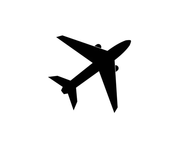 Plane Icon Flat Style Airplane Icon Vector Flight Transport Symbol — Stock Vector