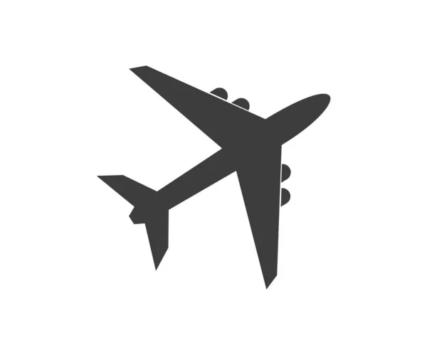 Icône Avion Avion Transport Aérien Symbole Voyage Symbole Transport Vol — Image vectorielle