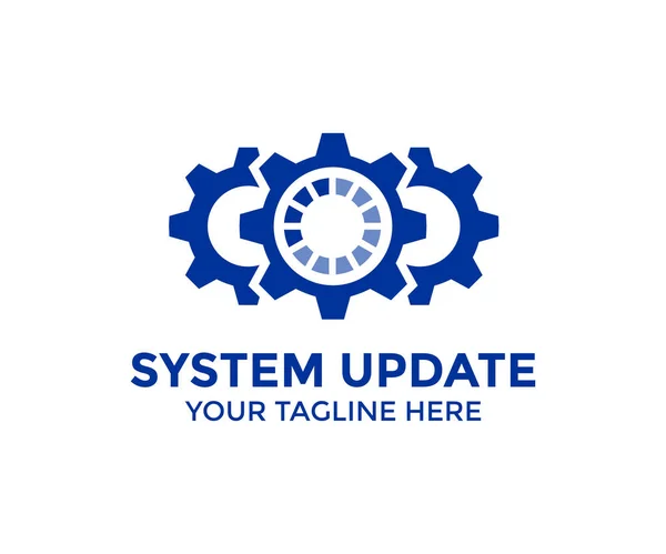 Diseño Del Logo System Update Actualización Software Para Ordenador Portátil — Archivo Imágenes Vectoriales