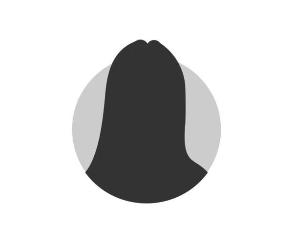 Icône Avatar Utilisateur Féminin Personne Placard Femme Silhouette Portrait Humain — Image vectorielle