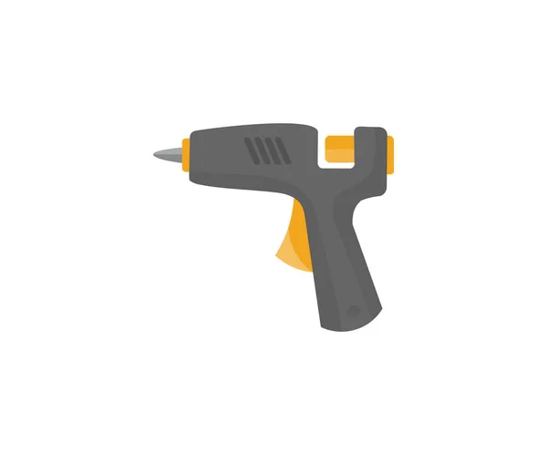 Design Logotipo Pistola Cola Quente Elétrica Arma Plástico Para Arte — Vetor de Stock