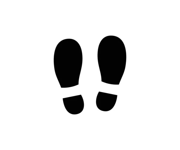 Ayakkabı Izi Logosu Tasarımı Yazdırma Vektör Tasarımı Illüstrasyonu Için Ayak — Stok Vektör