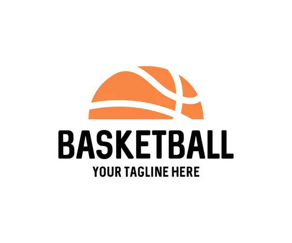 Kosárlabda Jelvény Verseny Kosárlabda Klub Embléma Design Sablon Fehér Háttér — Stock Vector
