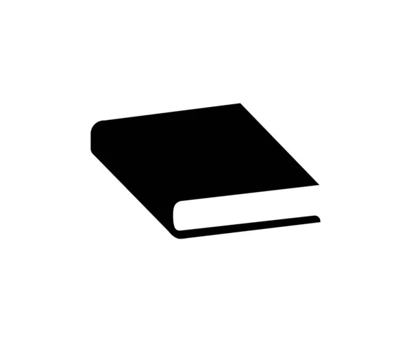 Kitap Ikonu Tasarımı Basit Bir Siyah Kitap Sembolü Sembol Vektör — Stok Vektör