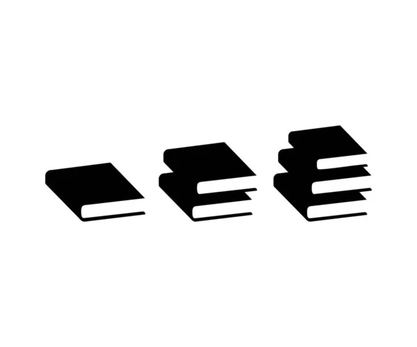 Μαύρο Βιβλίο Απλό Σύνολο Εικονίδιο Άνοιγμα Εικονιδίου Βιβλίου Σύνολο Διανυσματικό — Διανυσματικό Αρχείο