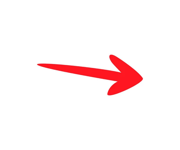 Красная Стрелка Стрелка Указывает Символ Направления Проектирование Иллюстрация Вектора Стрелками — стоковый вектор