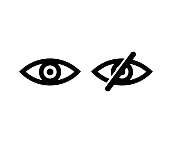Ícone Olho Design Logotipo Símbolo Visão Ícones Oculares Retina Scan —  Vetores de Stock