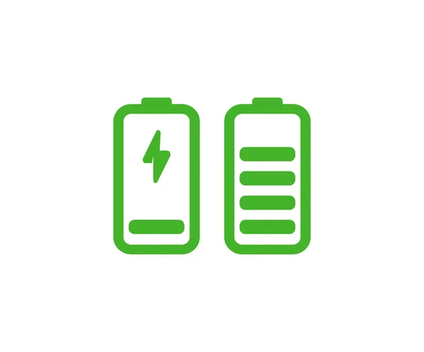 Indicatoren Van Het Batterijniveau Alkaline Batterij Capaciteit Lading Vector Ontwerp — Stockvector