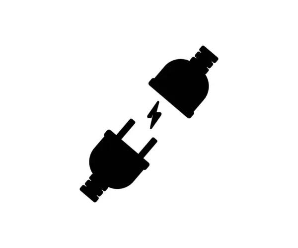 Електричний Гніздо Вилкою Дизайн Логотипу Концепції Єднання Роз Єднання Розетка — стоковий вектор