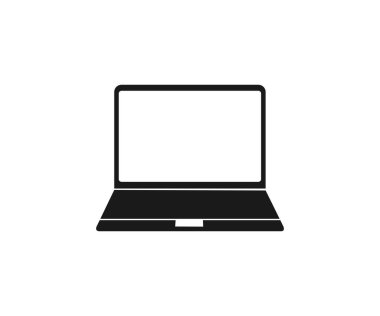 Dizüstü bilgisayar simgesi. Laptop ya da dizüstü bilgisayar vektör tasarımı ve illüstrasyonu.