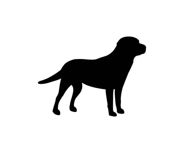 Labrador Retriever Cane Logo Design Labrador Retriever Silhouette Vettoriale Progettazione — Vettoriale Stock