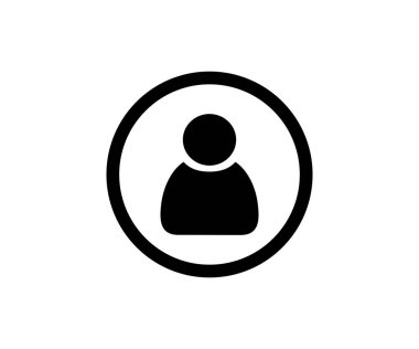 Kişi, kullanıcı simgesi. Çember vektör tasarımı ve illüstrasyonunda insanların profili. 