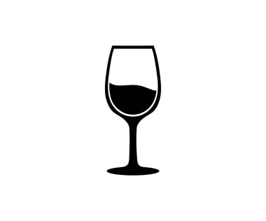Düz bir ikon tatmak için şarap kadehi. İzole edilmiş düz simge vektör tasarımı ve illüstrasyonu.