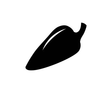 Tek dolmalık biber ikonu. Biber sembolü vektör tasarımı ve illüstrasyonu.