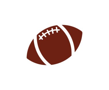 Amerikan futbol topu ikonu. Rugby topu ikon vektör tasarımı ve illüstrasyonu.