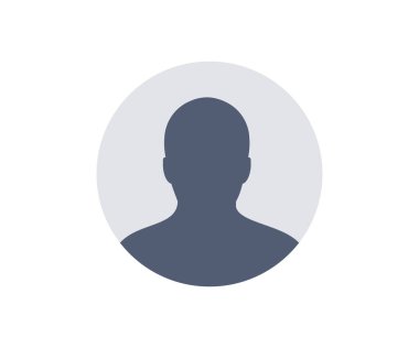 Kullanıcı profili simgesi. Profil resmi, portre sembolü. Kullanıcı üyesi, Halkın simgesi düz stil. Avatar fotoğraf siluet vektör illüstrasyonlu daire düğmesi.