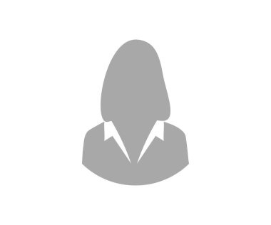 Kadın karakter ikonu. Öntanımlı anonim kullanıcı portresi, profil resmi, portre sembolü. Avatar vektör tasarımı ve illüstrasyonuna sahip kullanıcı üyesi.