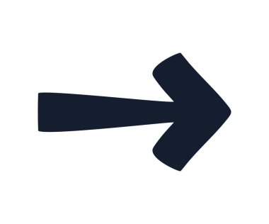 Ok kirli ikonu. Ok silueti vektör tasarımı ve illüstrasyonu.