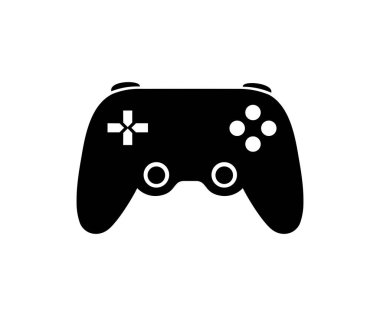 Oyun joystick ikonu. Video oyun denetleyici, Joystick vektör tasarımı ve illüstrasyonu.
