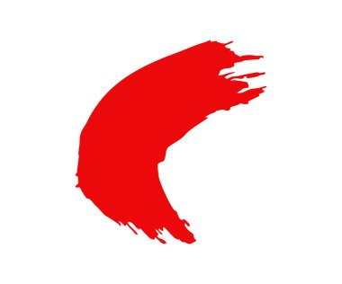 Kırmızı fırça darbesi. Kırmızı fırça darbesi, soyut grunge dokuma vektör tasarımı ve illüstrasyon.  