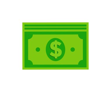 Amerikan Doları kâğıt notları. Nakit para. Finans simgesi. Web tasarım vektör tasarımı ve illüstrasyonu için finansal bilgi elemanları ve semboller.