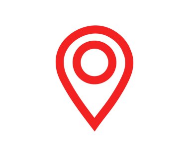 Konum haritası simgesi. Konum belirleyici. konum pin vektör tasarımı ve illüstrasyon.