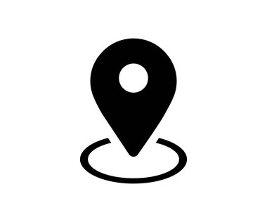 Harita işaretleyici sembolleri, GPS konumu. Navigasyon haritası, konum navigasyon simgesi vektör tasarımı ve illüstrasyonu.