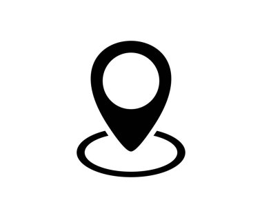 Harita nokta konum simgesi. Coğrafi konum, navigasyon, GPS, yön, yer, pusula, bağlantı vektör tasarımı ve illüstrasyon.