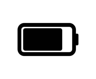 Batarya seviyesi simgesi. Pil göstergesi vektör tasarımı ve illüstrasyonu.