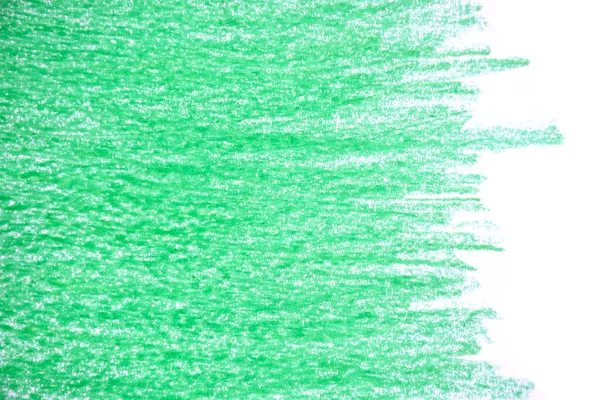 绿色蜡笔纹理背景 手绘油漆 — 图库照片