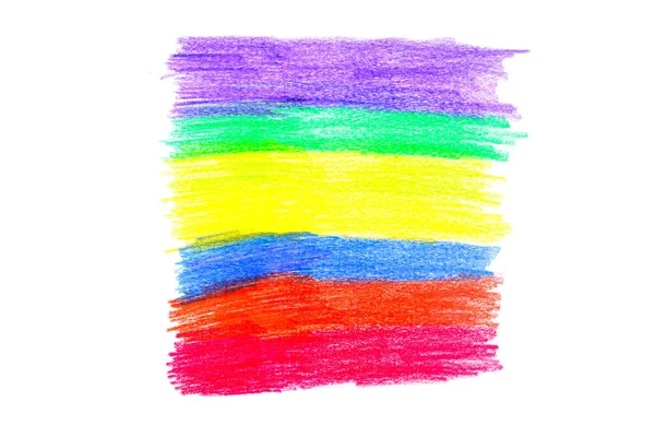 Rainbow Crayon Texture Background Abstract Colorful Background — Stock Photo, Image