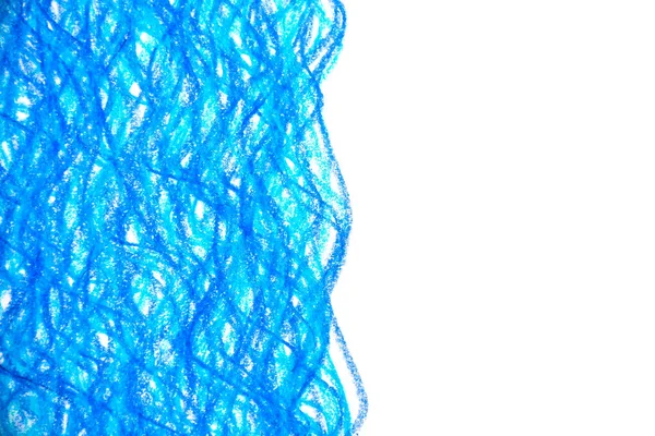 Μπλε Κύμα Της Θάλασσας Κραγιόνι Χρώμα Υφή Φόντο — Φωτογραφία Αρχείου