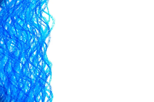 Μπλε Κύμα Της Θάλασσας Κραγιόνι Χρώμα Υφή Φόντο — Φωτογραφία Αρχείου