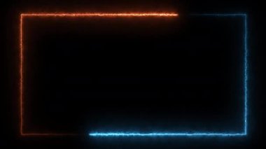 neon light frame on a dark background