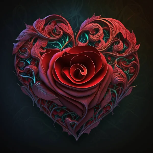 Heart Valentine Day Concept Romance Art Heart Shape — Stockfoto