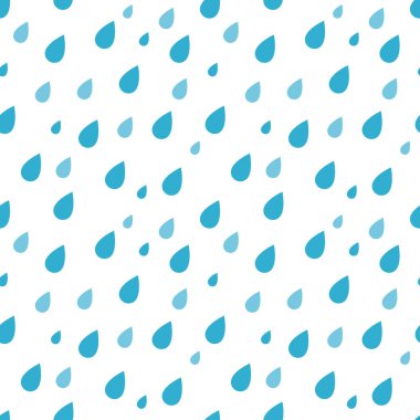 Beyaz arkaplanda izole edilmiş yağmurlu ve pürüzsüz desen