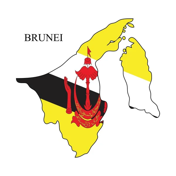 Векторная Иллюстрация Брунея Глобальная Экономика Известная Страна Юго Восточной Азии — стоковый вектор